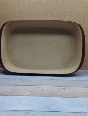 Pampered Chef Cranberry Glazed Stoneware Rectangle 9 x 13 Baker  060904
